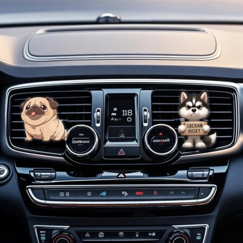 Image of Cute Car Air Freshener Clips,Cute Dog Car Vent Clip,Car Vent Decoration Accessories,Auto Air Conditioner Clip,Automotive Interior Decoration Gifts for Girls and Women