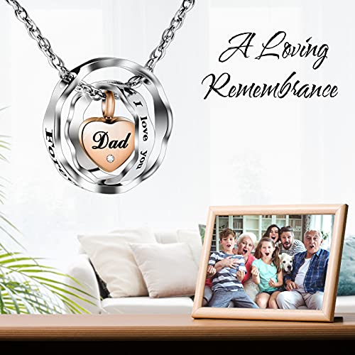 SOITIS Urn Necklace for Ashes Stainless Steel Cremation Necklace with Heart Waterproof Ashes Necklace Memorial Keepsake4