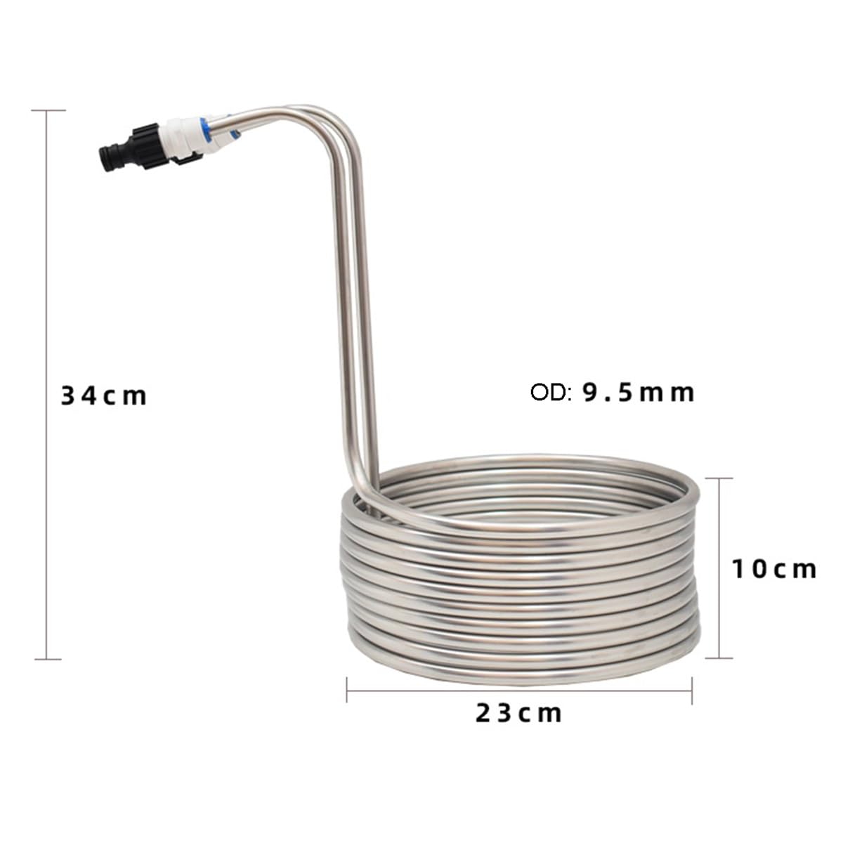 Strumento For La Produzione Di Birra Fatta In Casa, Refrigeratore For Mosto, Forniture For Tubi Da 8 M Macchina For La Produzione Del Vino Serpentina Di Raffreddamento For Birra In Acciaio Inossidabil
