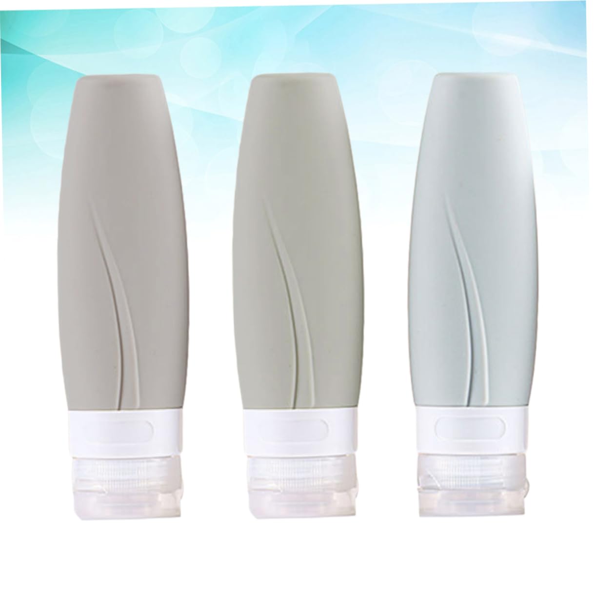 DOITOOL 9pezzi Bottiglie Di Silicone Ricaricabili Da Contenitori Portatili Per Lozione e Shampoo Per Viaggi e Attività All Aperto Include Borsa Pvc
