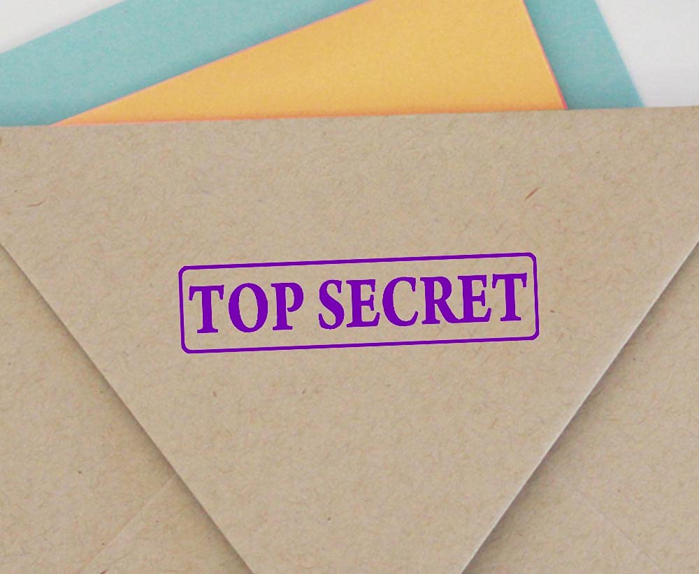 TOP Secret Self Inking Rubber Stamp Custom Colop Office Stationary P20 Mini Stamper