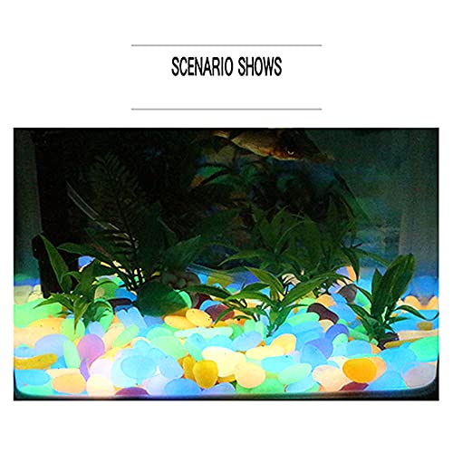 TIAOTIAO 300 peças de pedras que brilham no escuro, pedras luminosas que brilham no escuro, decoraçã