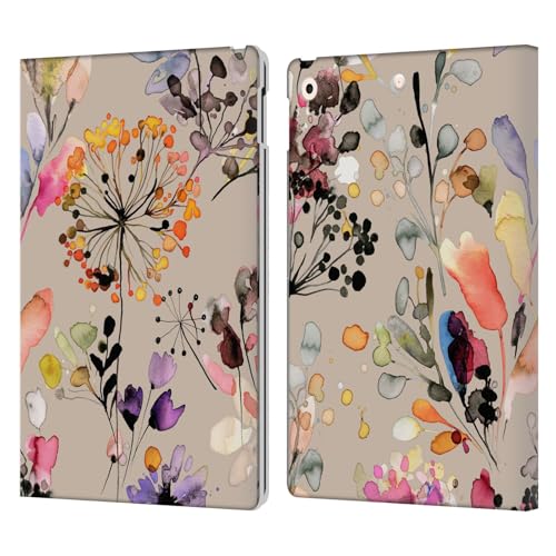 Étui portefeuille en cuir Ninola Herbes Sauvages pour Apple iPad 10.2