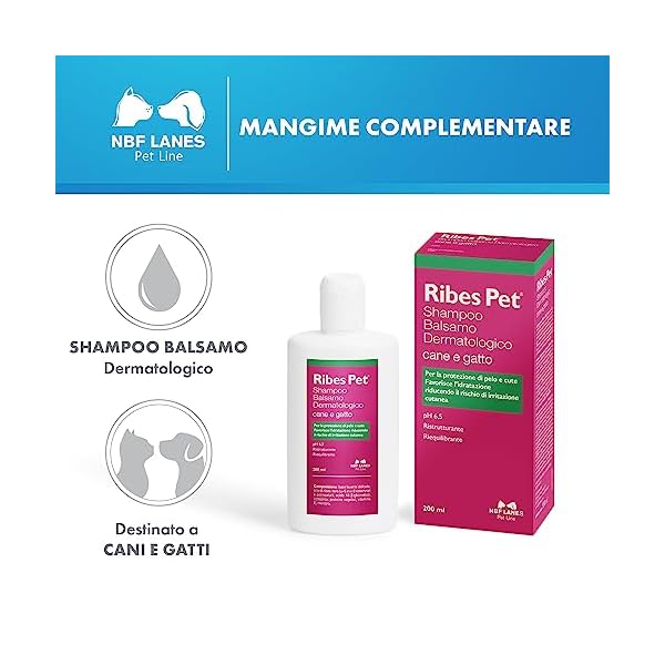NBF Lanes | Ribes Pet Hautpflege, für Hund und Katze, 200 ml, zum Schutz von Fell und Haut, pH 6,5, Restrukturierend, ausgleichend – Bild 3