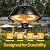 VIVOHOME Hanging Patio Heater, 1500W Electric Hanging Heaters for Outdoor Use, Ceiling Mount Overhead Heater for Garage, Gazebo, Balcony, Courtyard