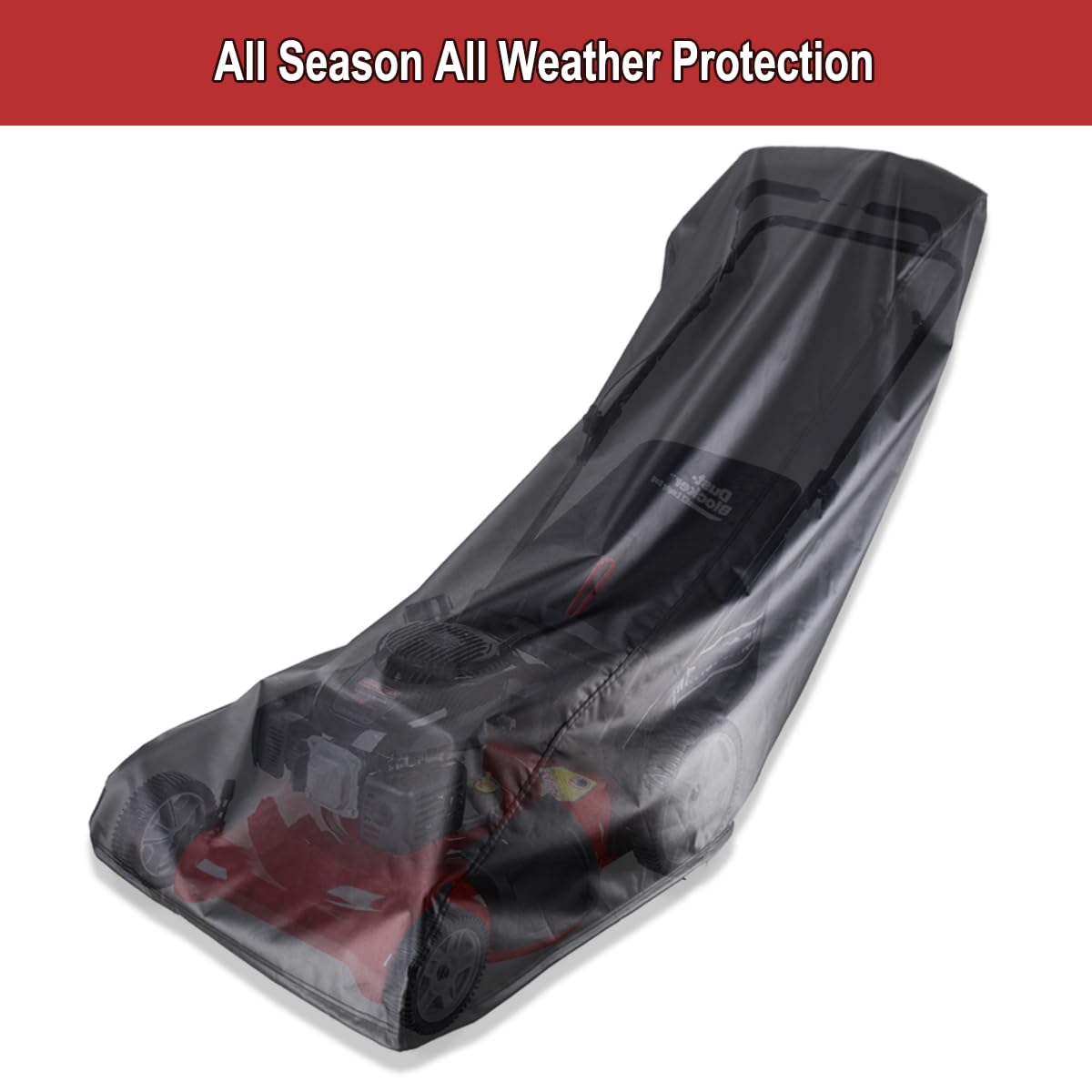 Funda para cortacésped de empuje, resistente al agua, 600D, cubierta para cortacésped, cubierta impermeable para el cuidado del césped al aire libre, agua completa, protección UV, ajuste con cordón,