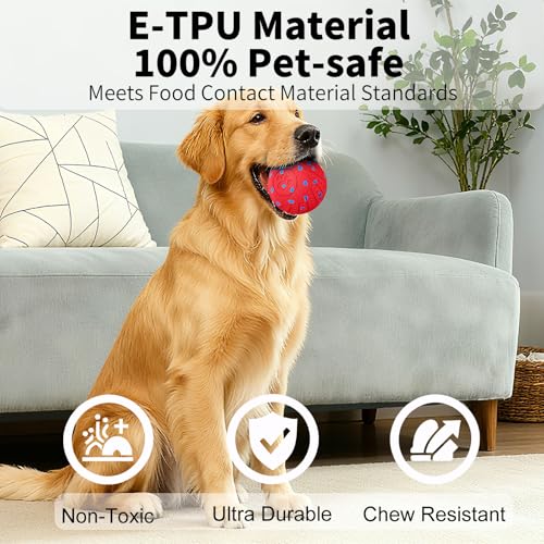 Image of 2-in-1 Interactive Dog Ball Toy for Aggressive Chewers, Automatic Moving & Bouncing E-TPU Dog Ball, 3 Modes Smart Pet Toy with Motion Sensor