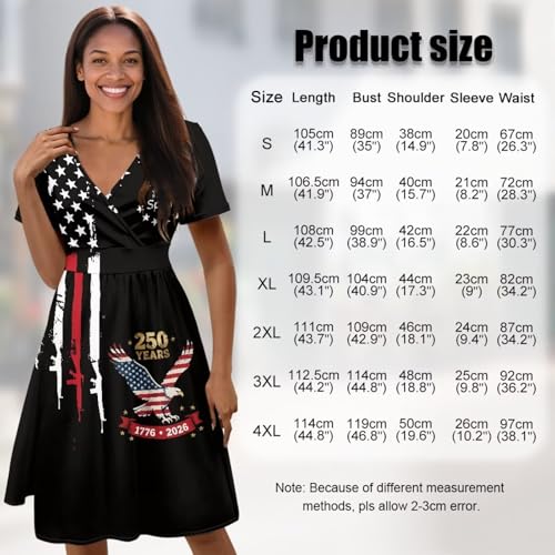 Image of Women's Summer Formal Dresses Short Sleeve Wrap V Neck Dresses Bridesmaid Wedding Guest Dress with Pockets