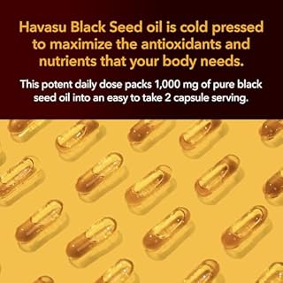 Black Seed Oil Capsules 120Ct. | 1000mg Cold Pressed Black Cumin Seed Oil Supplement | Potent Antioxidant for Immune Support & Digestive Health | High Strength Antioxidant | Nigella Sativa Liquid Caps
