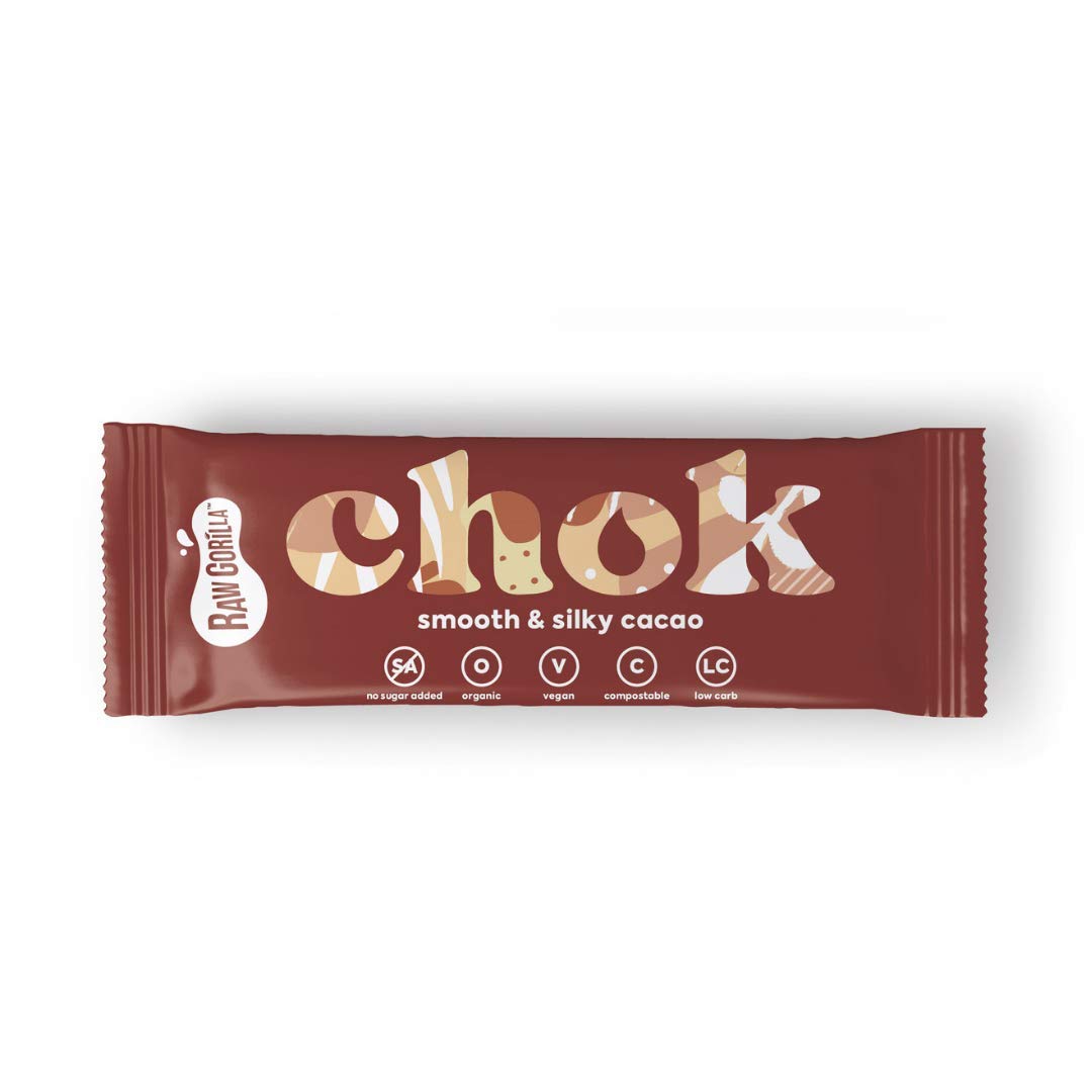 Raw Gorilla Smooth & Silky Keto Chok Single Bar 35g | Chocolate | No Sugar Added | Vegan | Organic | Keto-Friendly | Sugar-free Chocolate | Ideal for Diabetics