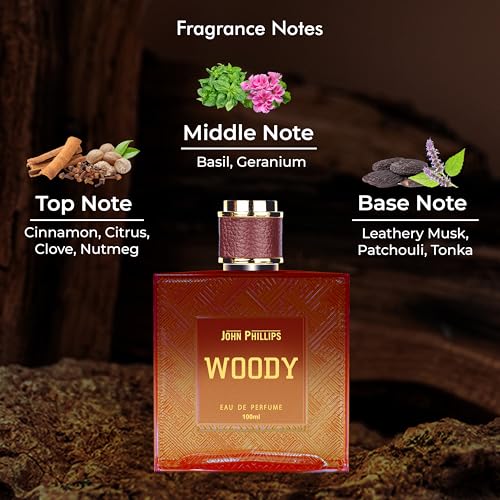 Image of John Phillips Woody & Senorita 100 ml + 100 ml Eau De French Perfume - Unisex Perfume For Men & Women