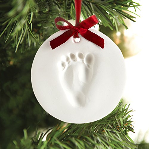 Tiny Ideas Baby's Handprint Ornament Footprint Maker, Red, Green, Blue, White, Pack Of 1 - Image 4