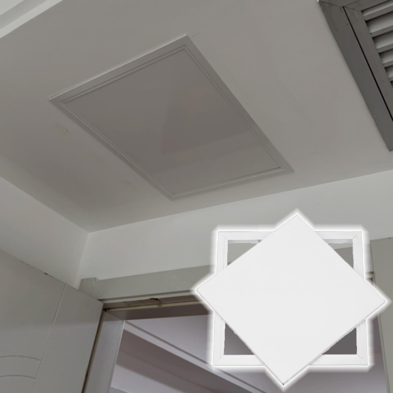 Trappe d'accès encastrée aluminium pour panneau de plafond et inspection sans outil