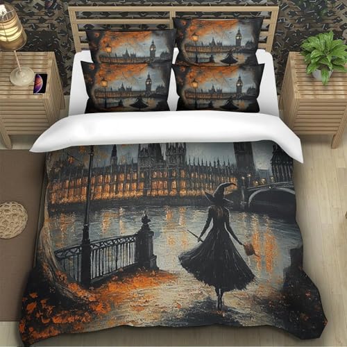 Housse de couette 3D Londres résistante et confortable 135x200 - 5