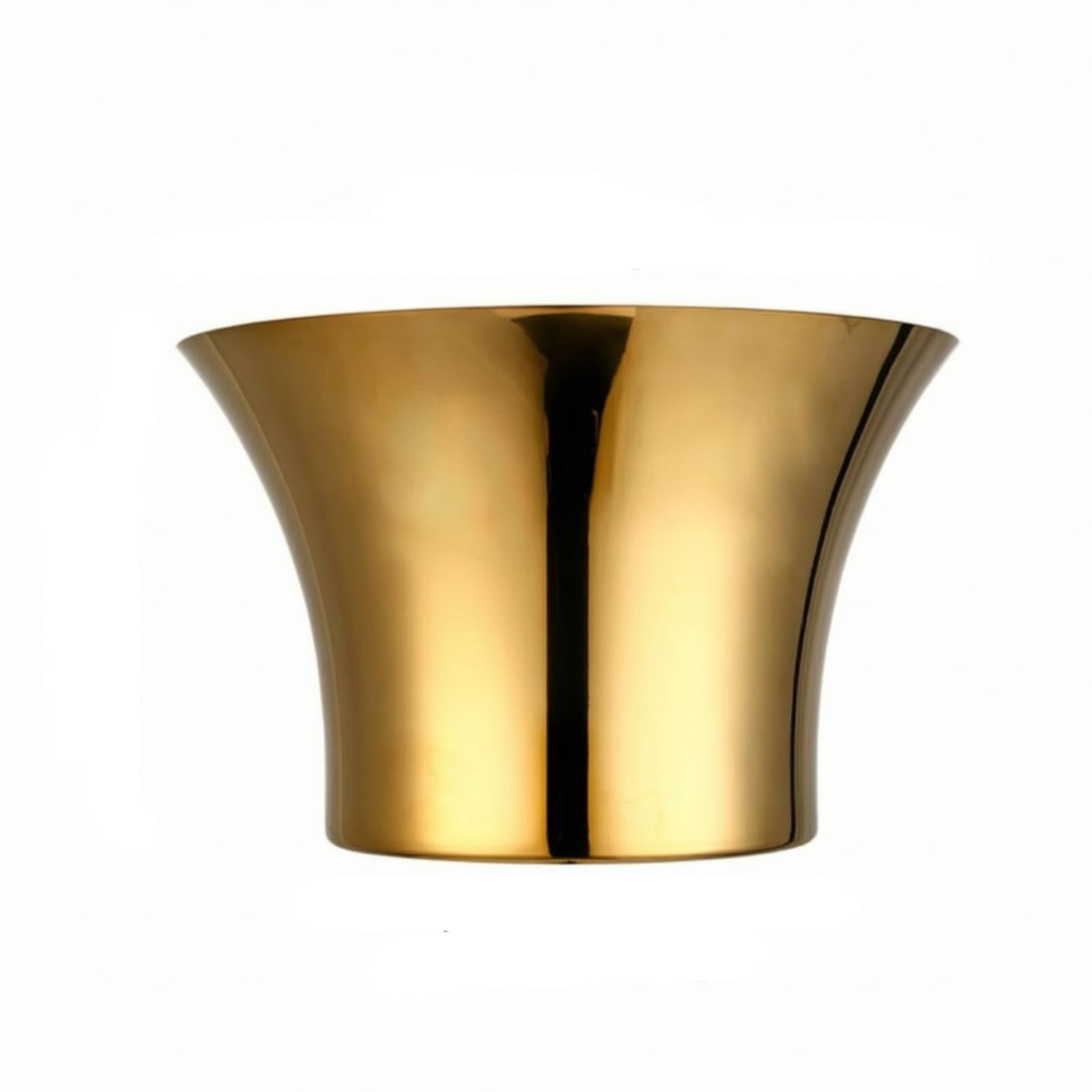 Colcolo Cubitera de Champagne Cubo Hielera Bañera Bebidas con Soporte Sólido de Acero Inoxidable Pulido Gran Capacidad para Hielo y Botellas Adecuada para Fiestas Jardín Mesa Buffet, Dorado