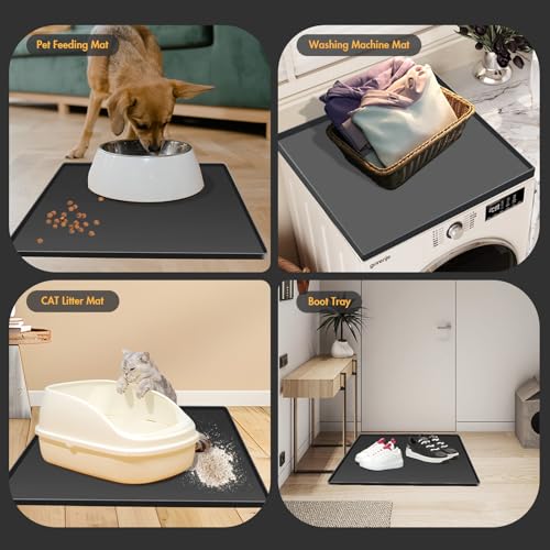 Mini-Fridge-Silicone-Mat-with-Raised-Edge-24x24x06-Under-Refrigerator-Mat-Refrigerator-Floor-Protector-Mat-Fridge-Mat-for-Carpet-Freezer-Protect-from-Appliance-Leaks-Water-Spills-Black Mini Fridge Silicone Mat with Raised Edge 24x24x06 Under Refrigerator Mat Refrigerator Floor Protector Mat Fridge Mat for Carpet Freezer Protect from Appliance Leaks Water Spills Black