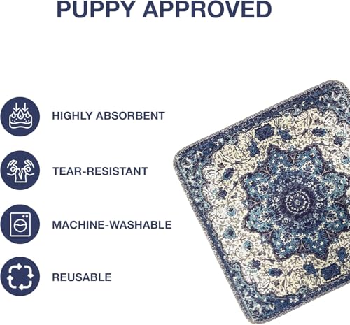 Image of PUPIBOO Washable Pee Pads for Dogs and Cats - 2 Pack 24x 72 - Super Absorbent Reusable Puppy Training Pads - 100% Waterproof, Leak-Proof & Non-Slip Whelping Pads for Pet Housebreaking