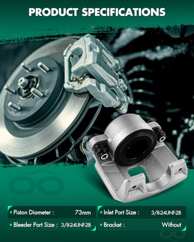 Image of SCITOO 184391 Front Driver Disc Brake Caliper Fit For Ford For Bronco 94-96,For Ford For E-150 03,For Ford For E-150 Club Wagon 03,For Ford For E-150 Econoline 94-02,For Ford For F-150 94-96,1PC