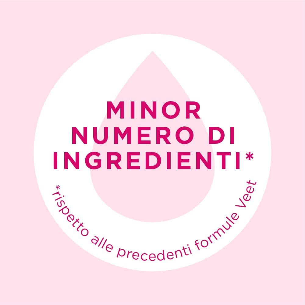 x5 Veet Crema Depilatoria Pure Pelli Sensibili, per Gambe, Braccia, Ascelle e Zona Bikini, 200 ml, 5 Confezioni, Maxi formato