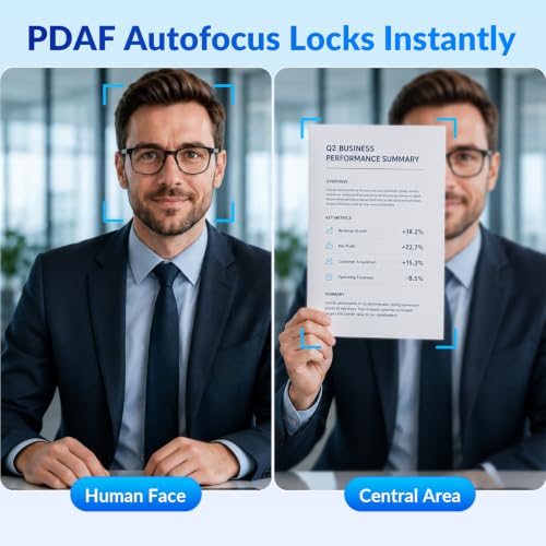 Image of 4K Webcam with Sony Sensor, PDAF Autofocus, 1080P@60FPS, 2 Noise Reduction Mics, Auto Light Correction, USB Plug&Play, Privacy Cover, 79FOV, Streaming Camera for PC, Mac, Laptop, Video Calls