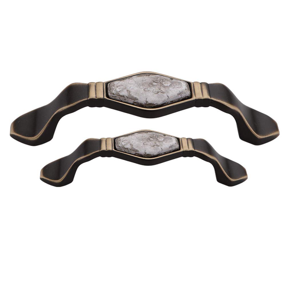 Stnyanxd 1 96Mm Antique Cabinet Drawer Handles 2Pcs Coffee Copper Cupboard Wardrobe Door Drawer Furniture Hardware 96Mm(1 96Mm)