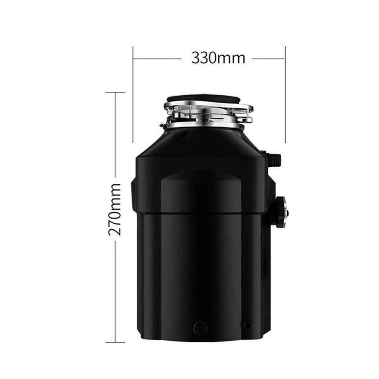 Triturador de Basura para el hogar, recogedor de Alimentos, con Cable de alimentación, Apto para Cocina, Acero Inoxidable, silencioso y antivibración, Saludable y ecológico.