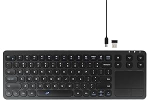2.4G Wireless & Wired Touch Keyboard with Built-in Touchpad