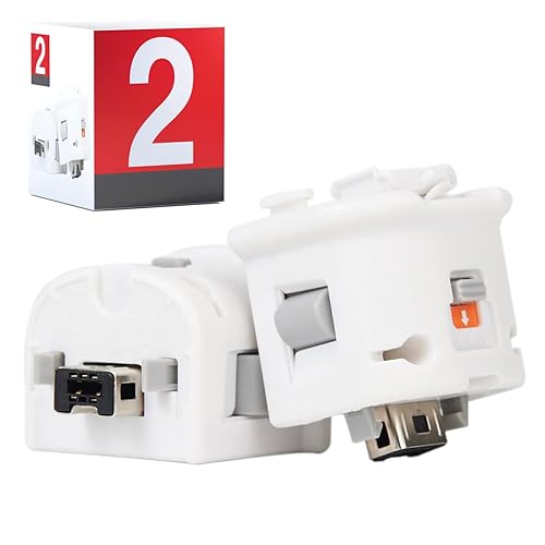 Wii Motion Plus Adapter-External Remote Motion Plus Sensor Controller -White,Set2 Pack