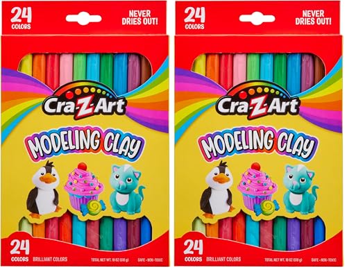 Image of Cra-Z-Art Modeling Clay, 24 Count, 17.5 oz | Pack of 2 | Model 10901