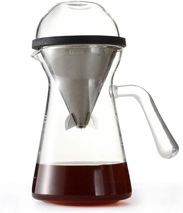 Hervidor de Café Filtro Filtro hecha a mano Cafetera Conjunto de café de cristal Sharing Pot hogar goteo de acero inoxidable de café Café