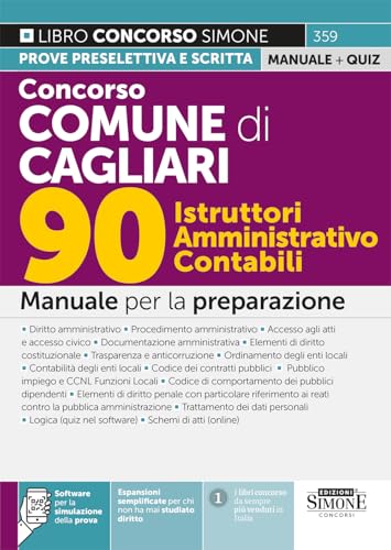 Concorso Comune di Cagliari - 90 Istruttori Amministrativo Contabili - Manuale per la preparazione