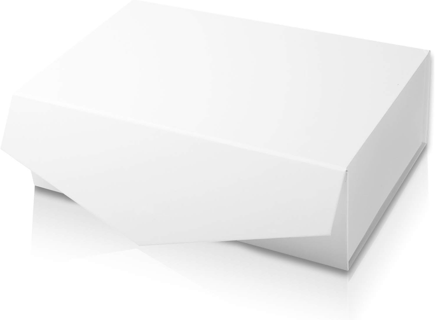 [Yeden] Large Gift Box | 5 Luxury Boxes | Collapsible Magnetic Closure | Durable Storage Box (14" x 9" x 4.5") (White, 5 Box)