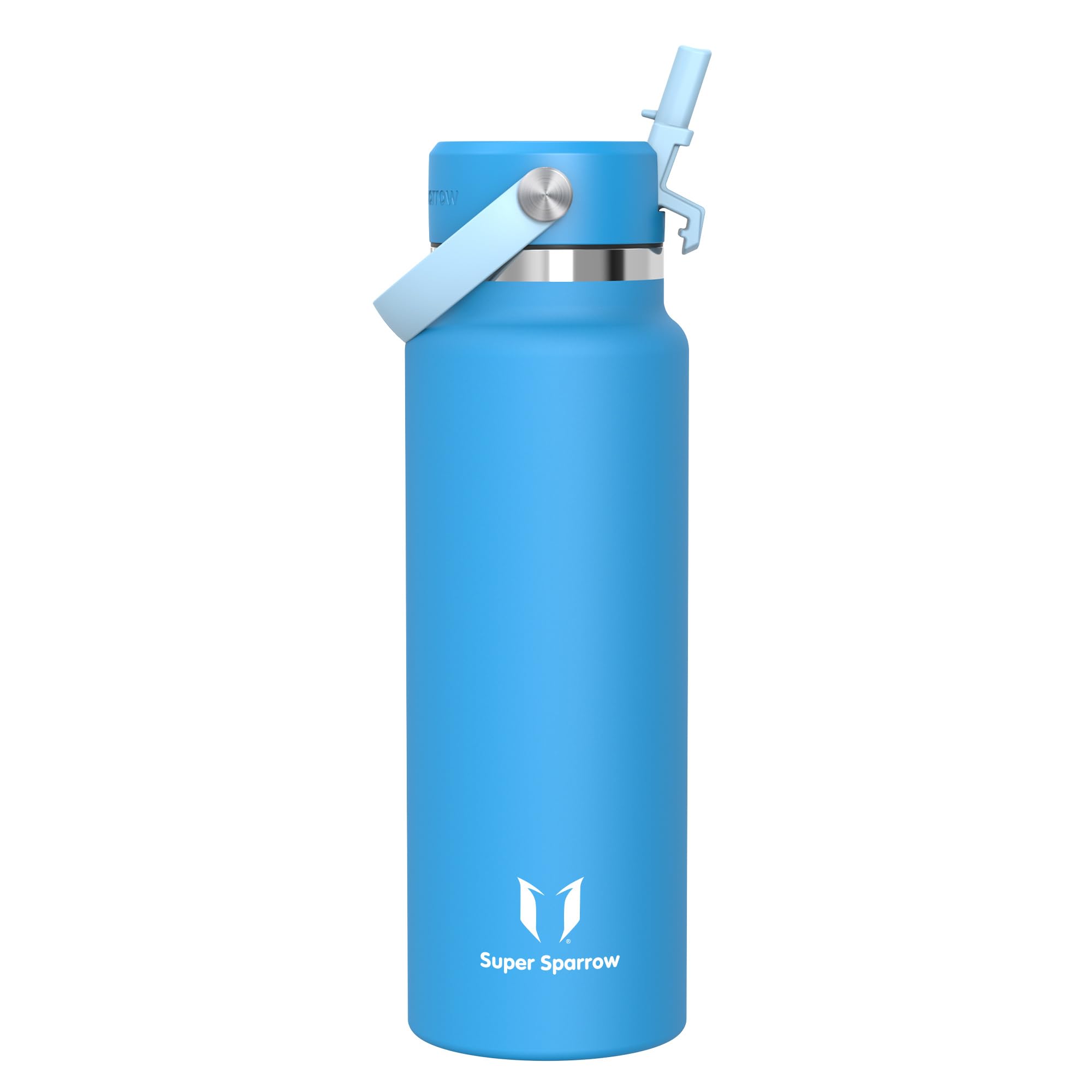 Sparrow Insulated Water Bottle - 1.2L - Wide Mouth Metal Bottles - SwivelSip Flask with Straw Lid - BPA-Free, Leakproof, Ergonomic - Ideal for Work, Gym, Travel, Sports