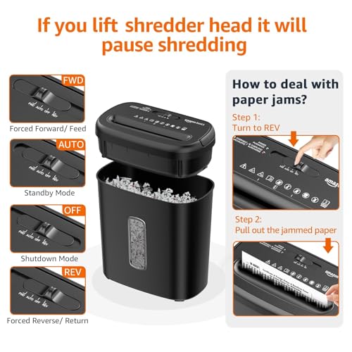 Amazon Basics 8-Sheet Cross Cut Paper Shredder C276-A US の商品画像 5