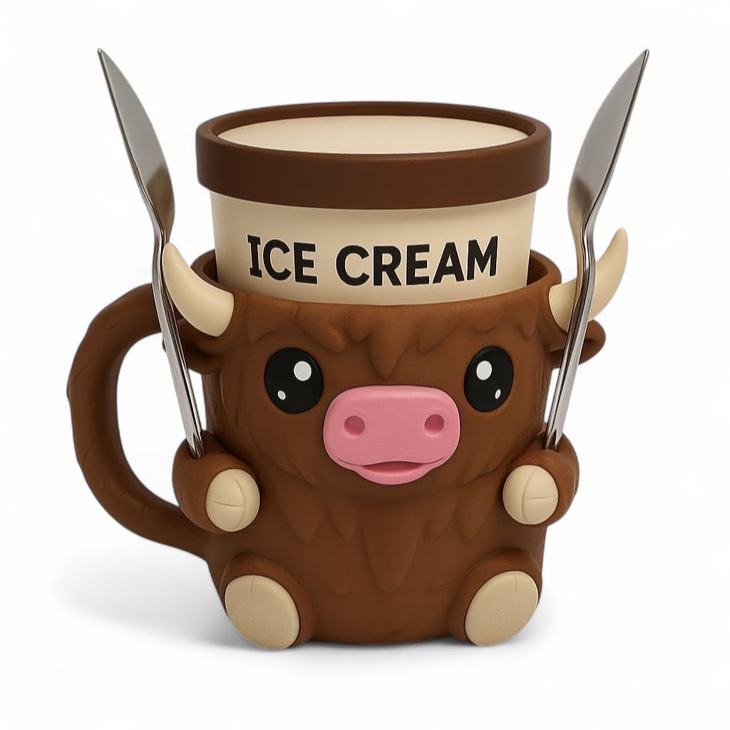 Ice Cream Pint Holder Cow