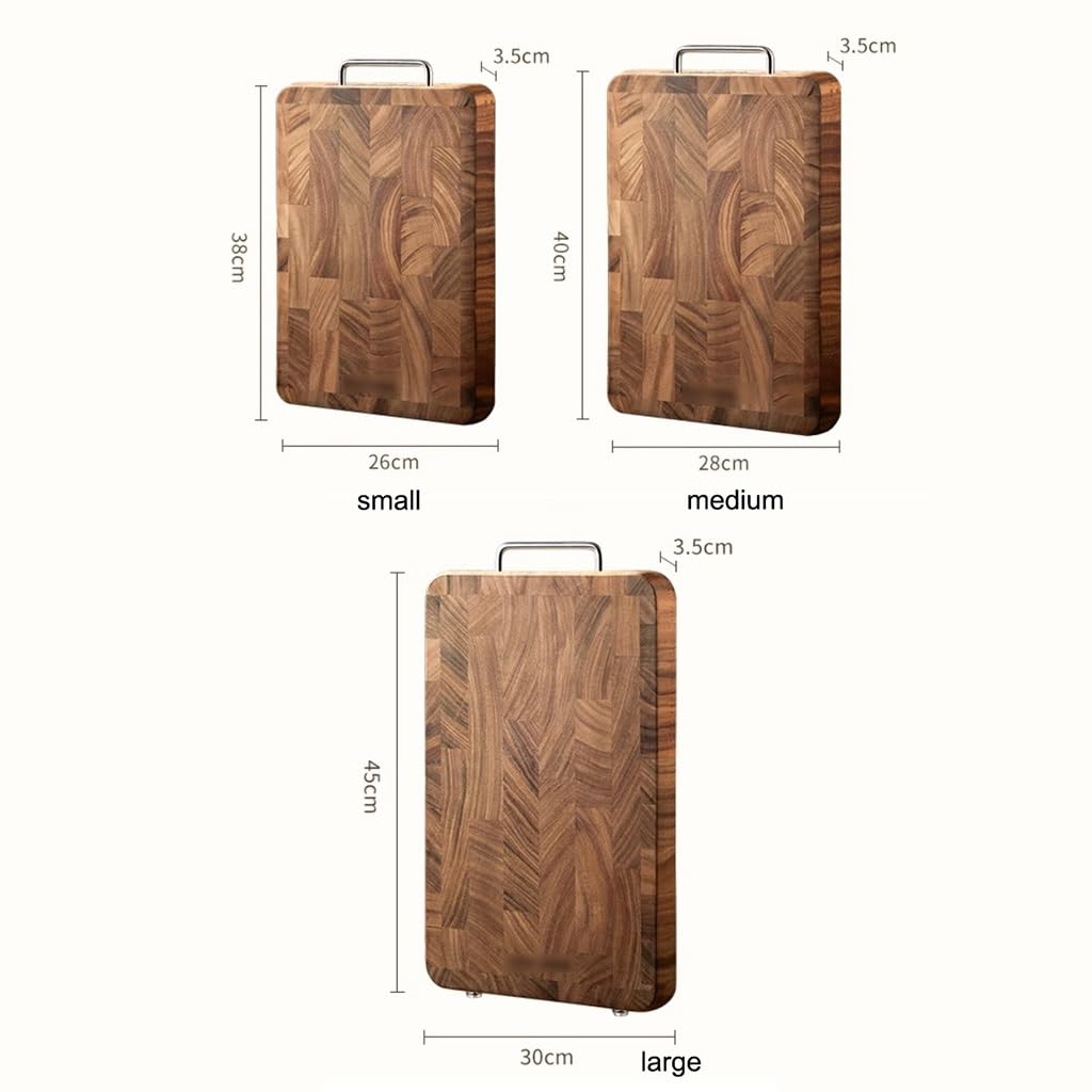 Tagliere, Tagliere in Legno massello di Noce, Portatile, in(40cm)
