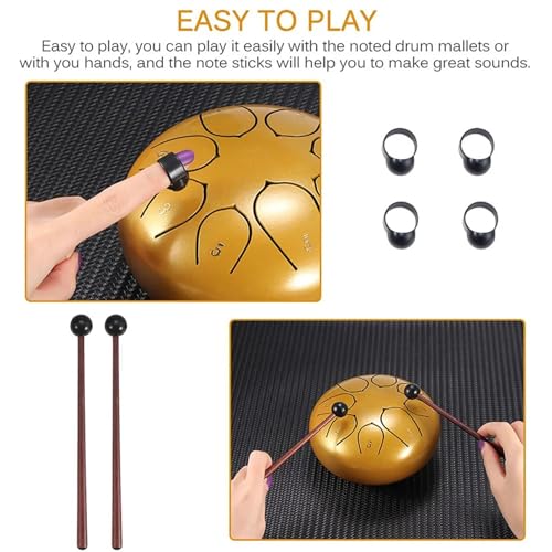Tambor de Lluvia Steel Tongue Drum de 8 Notas 6 Pulgadas miniatura 5
