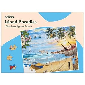 Relish – Dementie puzzel voor volwassenen, 100 stukjes Island Paradise Puzzle – Activiteiten en geschenken voor ouderen met de ziekte van Alzheimer