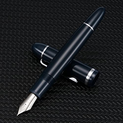 Image of erofa Jinhao X159 Fountain Pen #8 Medium Nib, Blue with Silver Clip Acrylic Big Size Writing Pen