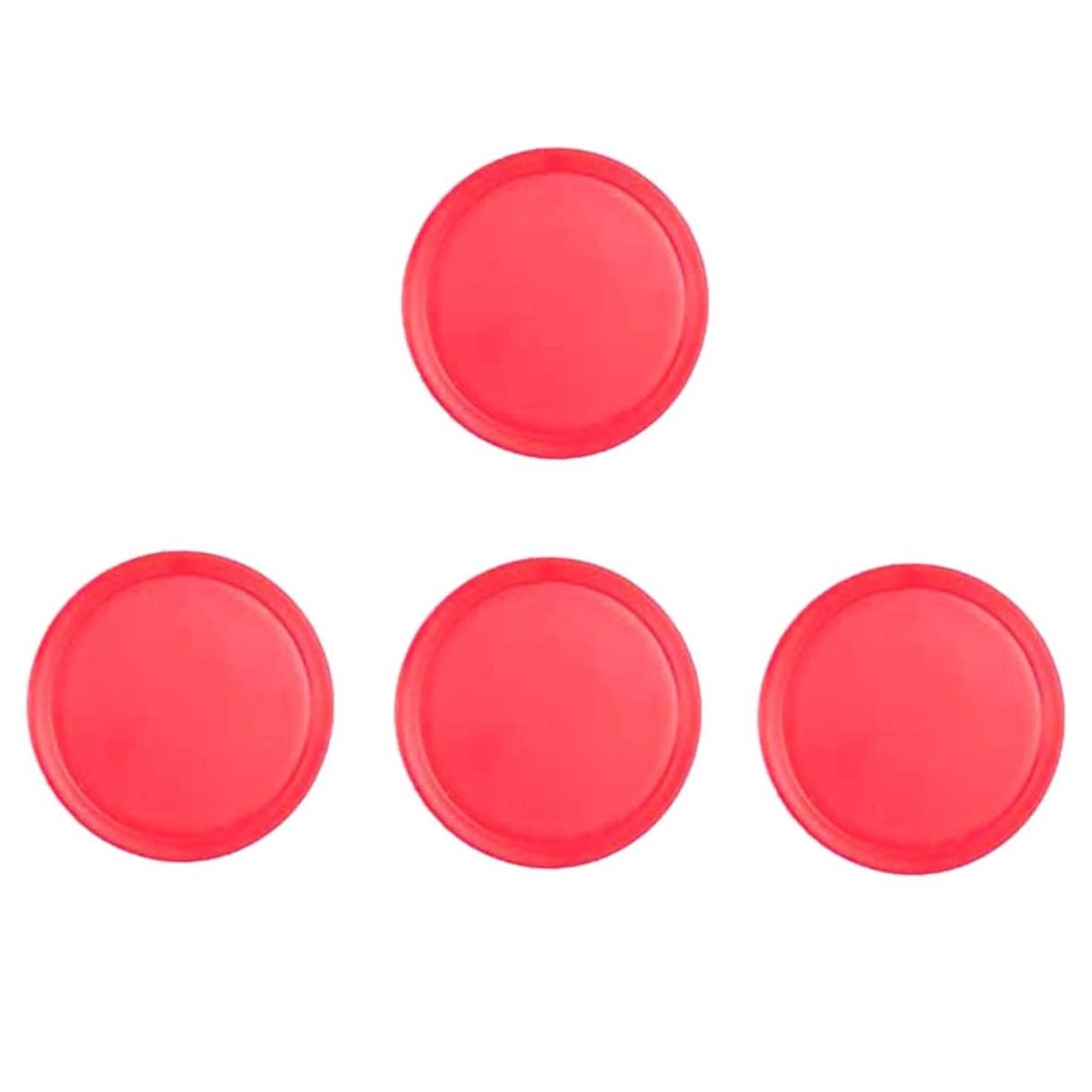 CORHAD 4Pcs Air Hockey Pushers Ergonomic Replacement Paddles for Game Tables Air Hockey Equipment Accessories Red for Competitive Fun