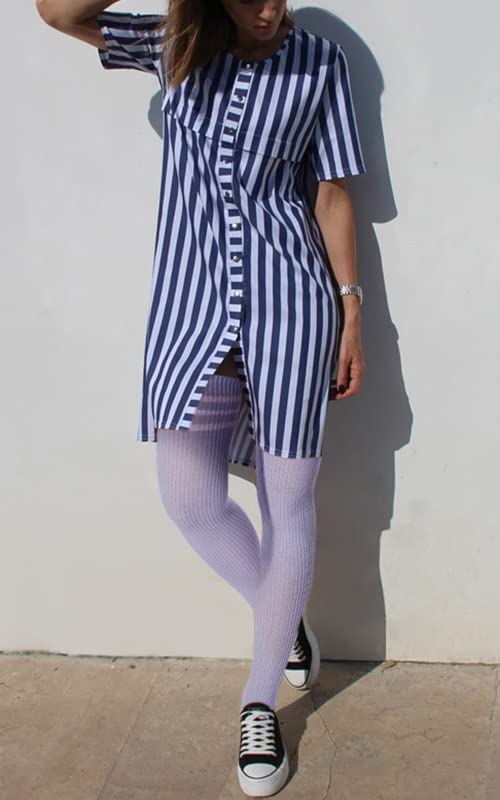 Image of Abodhu Womens Thigh High Socks, Over Knee Socks for Women, Striped Knit Long Tall Stockings, Cosplay Casual Socks