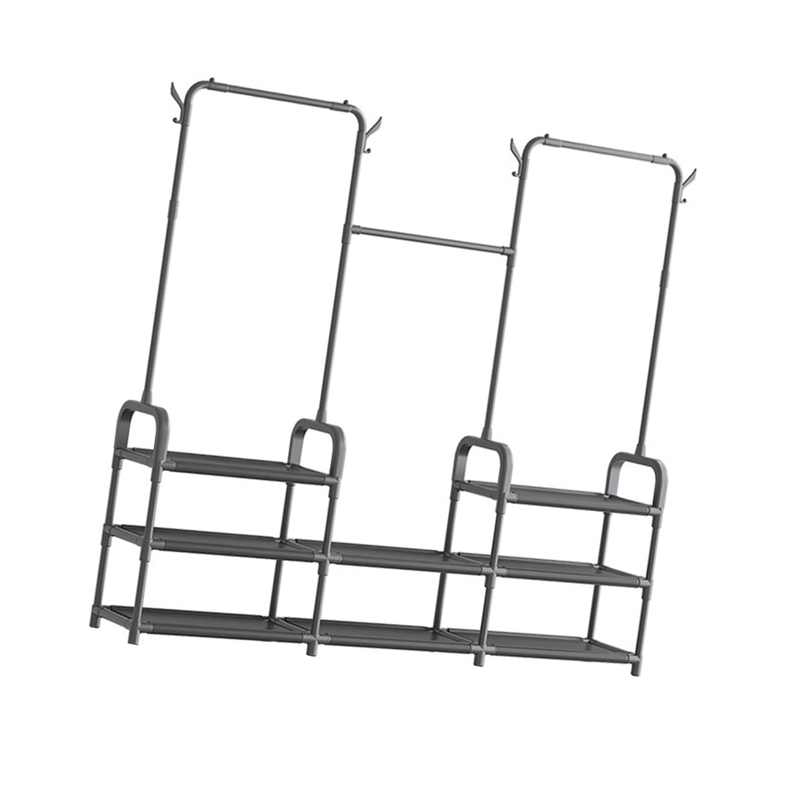 Nucelit Space Saving Multi Layer Garment Rack Mobile Clothing Display Rack Practical Clothes Holder for Household Organization Rolling Clothes Organizers