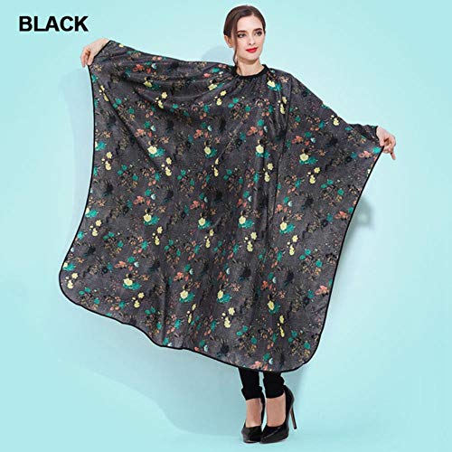 RMI Salon Hair Cape European Style Hairdressing Artistical Gown Cloth Cover Wrap Tool Apron,Black