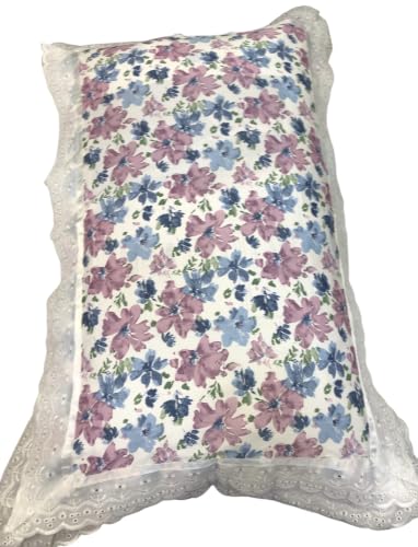 Image of VHC 100% Cotton Lace Pillow Cover /Case Set (Pack of 2)-Maroon (Serenity)