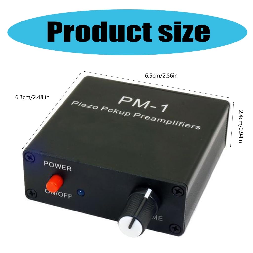 Preamplificatore Piezo Pickup Preamplificatore Batteria Ricaricabile Per Chitarre E Violini Con Tipo C Ricarica 6.35mm