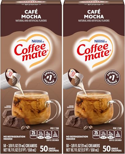 Nestle Coffee mate Liquid Coffee Creamer Singles, Café Mocha, 50 Ct Box (Pack of 2) - image 1