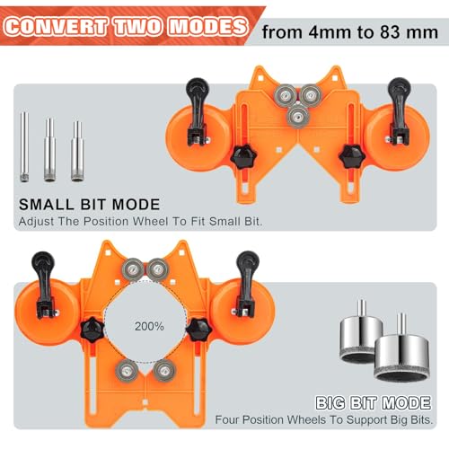 Image of Semderm Diamond Hole Saw Kit, Tile Hole Saw with Double Suction Cups, Diamond Drill Bits for Glass, Porcelain Tile, Ceramic, Grantite, Marble