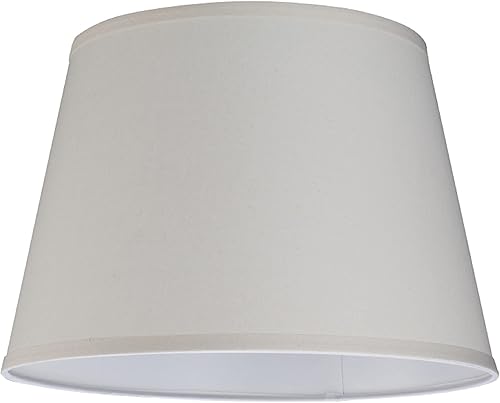 Aspen Creative 32056A, pantalla de araña imperio, blanco roto, parte superior de 11 pulgadas x 15 pulgadas inferior x 10 12 pulgadas de altura