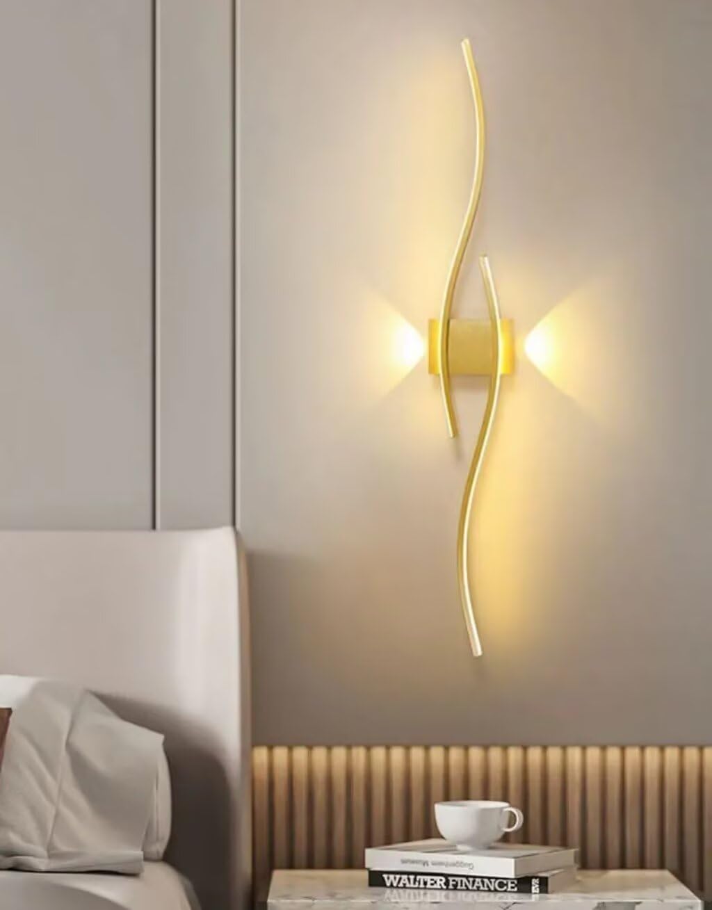 Nowoczesny kinkiet ścienny LED 120 cm oświetlenie w górę w dół ściemniana aluminiowa oprawa w 3 kolorach stylowy złoty design do salonu sypialni przedpokoju współczesna dekoracja domu