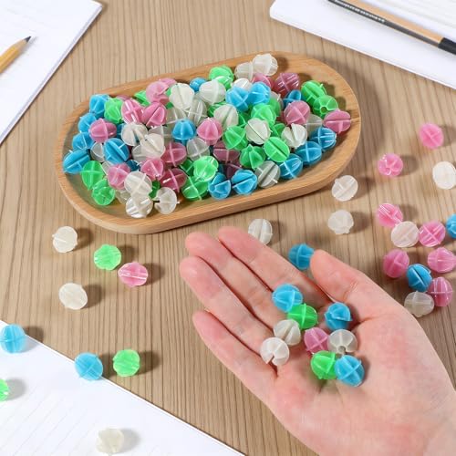 Falzqq 144 Pcs Bike Spoke Beads Glow in The Dark Bike Wheel Lights Colorful Plastic Round Easy Clip-On Spoke Beads for Kids Bicycle Wheel Decorations Bicycle Accessories - Thumbnail 4